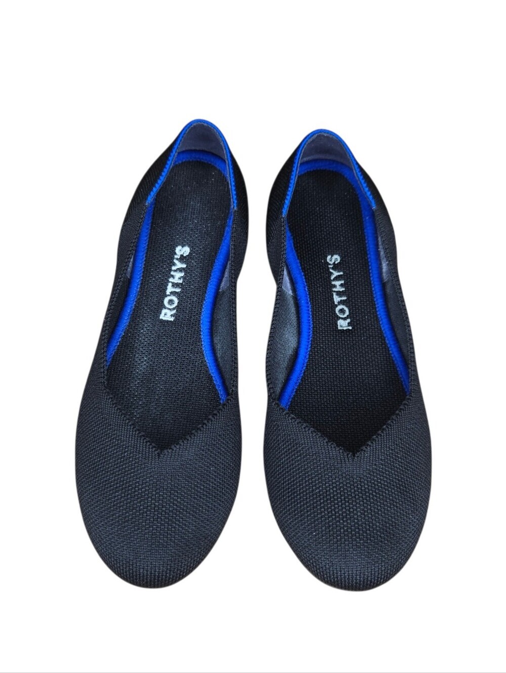 Rothy's Womens Black The Flat Round Toe Slip On Ballet Flats Size 7